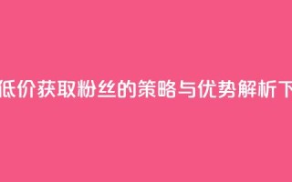 ks平台低价获取粉丝的策略与优势解析