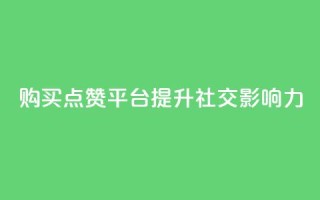 购买点赞平台——提升社交影响力