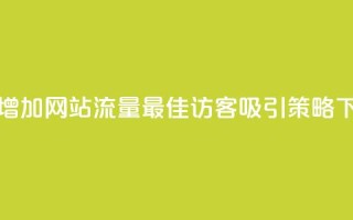 如何增加网站流量：最佳访客吸引策略