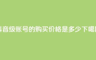 抖音65级账号的购买价格是多少