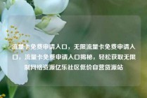 流量卡免费申请入口，无限流量卡免费申请入口，流量卡免费申请入口揭秘，轻松获取无限制网络资源亿乐社区低价自营货源站
