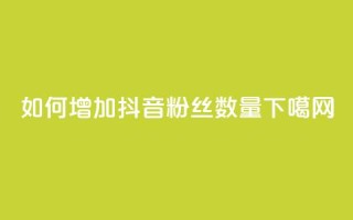 如何增加抖音粉丝数量