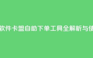 卡盟自助下单软件 - 卡盟自助下单工具全解析与使用指南。