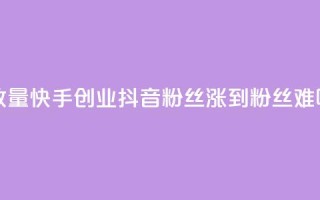 1毛钱10000播放量快手创业 - 抖音100粉丝涨到900粉丝难吗