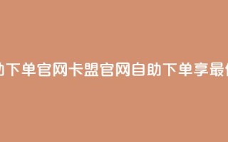 卡盟最低自助下单官网 - 卡盟官网：自助下单享最低价格。