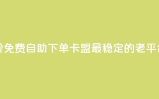 全网低价免费自助下单 - 卡盟最稳定的老平台