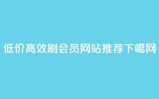 低价高效刷会员网站推荐