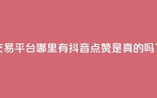 粉丝交易平台哪里有 - 抖音点赞app是真的吗