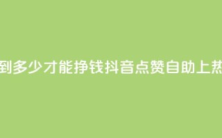 粉丝要达到多少才能挣钱 - 抖音点赞自助上热门