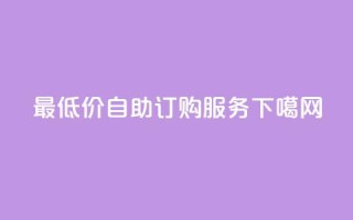 最低价自助订购dy服务