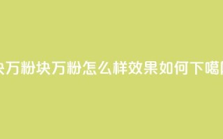 1块1万粉 - 1块1万粉怎么样，效果如何？~