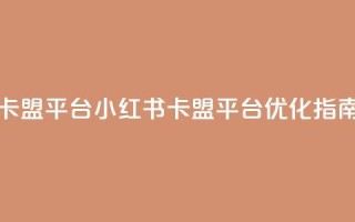 小红书卡盟平台 - 小红书卡盟平台-SEO优化指南。