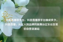 抖音直播放平台，抖音直播放平台抽成多少，抖音直播，从红人到品牌的新舞台亿乐社区低价自营货源站