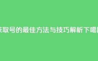 获取ks号的最佳方法与技巧解析