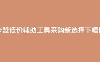 卡盟低价辅助工具采购新选择