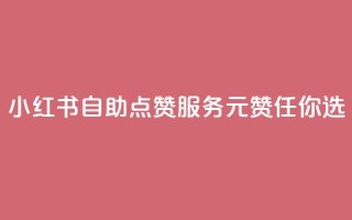 小红书自助点赞服务，1元100赞任你选