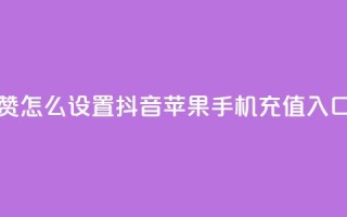 空间秒赞怎么设置 - 抖音苹果手机充值入口
