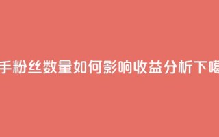 快手粉丝数量如何影响收益分析