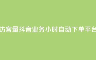 低价刷qq访客量 - 抖音业务24小时自动下单平台