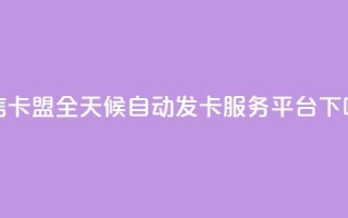 微信卡盟全天候自动发卡服务平台
