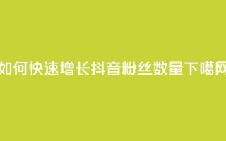 如何快速增长抖音粉丝数量