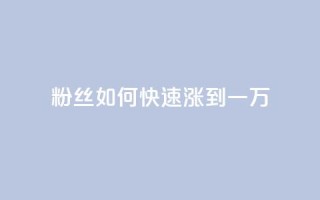 粉丝如何快速涨到一万,空间自助平台业务下单真人 - 自助下单24小时平台ks - 全网发卡网大全