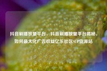 抖音刷播放量平台，抖音刷播放量平台揭秘，如何最大化广告收益亿乐社区SUP货源站
