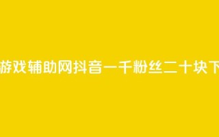 低价游戏辅助网 - 抖音一千粉丝二十块
