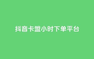抖音卡盟24小时下单平台,业务自助平台24小时 - QQ访客下单 - dy业务卡盟网站最低价