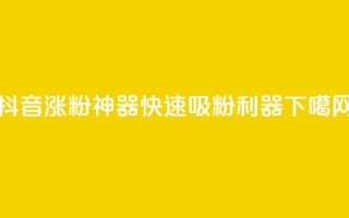 抖音涨粉神器APP，快速吸粉利器