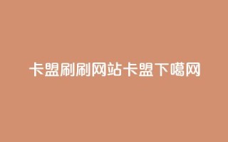 卡盟刷APP - 刷qqvip网站卡盟