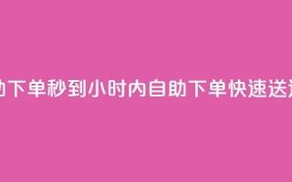 24小时自助下单秒到 - 24小时内自助下单，快速送达~