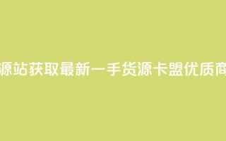 卡盟第一手货源站 - 获取最新一手货源，卡盟优质商品源站~