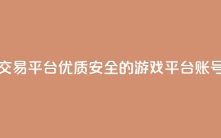 安全可靠的游戏账号交易平台 - 优质安全的游戏平台账号交易解决方案~