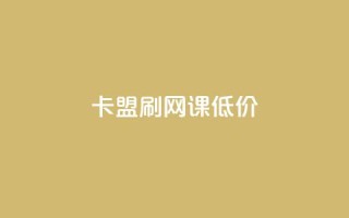 卡盟刷网课低价,24小时网课在线下单平台 - 彩虹货源站 - 30级抖音号值多少钱
