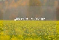 qq音乐的会员一个月怎么算的