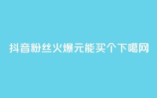 抖音粉丝火爆，1元能买10个