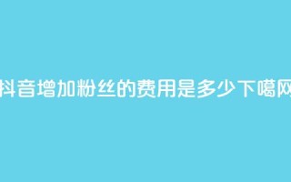 抖音增加100粉丝的费用是多少