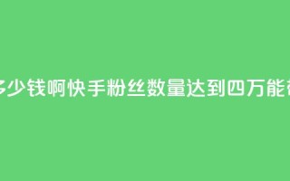 快手粉丝四万能赚多少钱啊 - 快手粉丝数量达到四万，能带来多少收益？~
