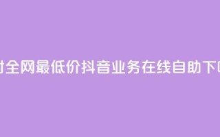 24小时全网最低价 - 抖音业务在线自助