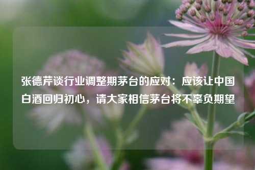 张德芹谈行业调整期茅台的应对：应该让中国白酒回归初心，请大家相信茅台将不辜负期望  第1张