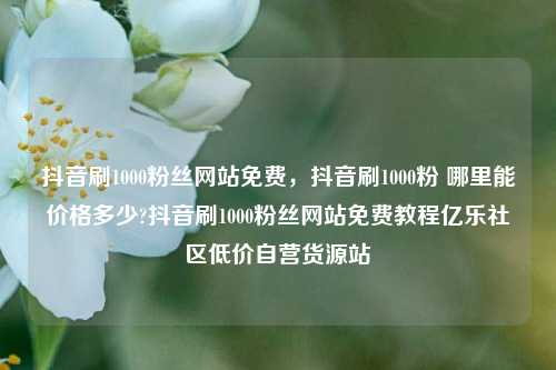 抖音刷1000粉丝网站免费，抖音刷1000粉 哪里能价格多少?抖音刷1000粉丝网站免费教程亿乐社区低价自营货源站  第1张
