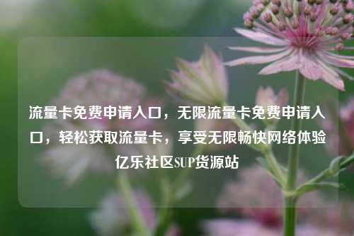 流量卡免费申请入口，无限流量卡免费申请入口，轻松获取流量卡	，享受无限畅快网络体验亿乐社区SUP货源站  第1张