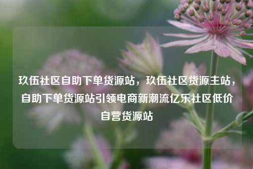 玖伍社区自助下单货源站，玖伍社区货源主站	，自助下单货源站引领电商新潮流亿乐社区低价自营货源站  第1张