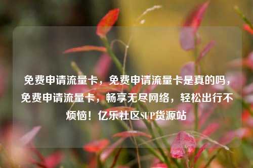 免费申请流量卡，免费申请流量卡是真的吗，免费申请流量卡，畅享无尽网络，轻松出行不烦恼！亿乐社区SUP货源站  第1张