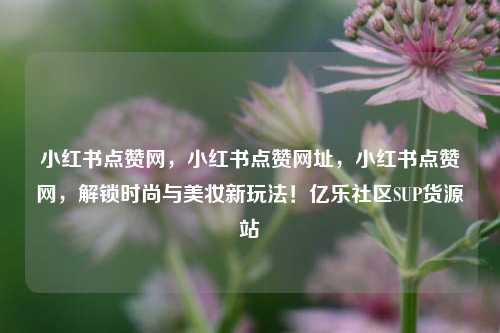 小红书点赞网	，小红书点赞网址，小红书点赞网，解锁时尚与美妆新玩法！亿乐社区SUP货源站  第1张