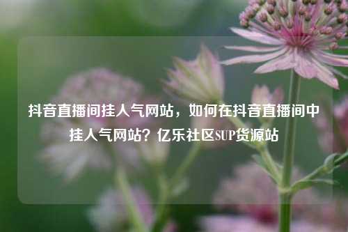 抖音直播间挂人气网站	，如何在抖音直播间中挂人气网站？亿乐社区SUP货源站  第1张
