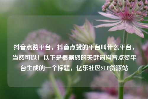 抖音点赞平台	，抖音点赞的平台叫什么平台，当然可以！以下是根据您的关键词抖音点赞平台生成的一个标题，亿乐社区SUP货源站  第1张