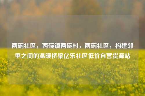 两碗社区	，两碗镇两碗村，两碗社区，构建邻里之间的温暖桥梁亿乐社区低价自营货源站  第1张