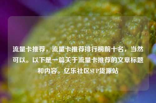 流量卡推荐，流量卡推荐排行榜前十名，当然可以	。以下是一篇关于流量卡推荐的文章标题和内容。亿乐社区SUP货源站  第1张